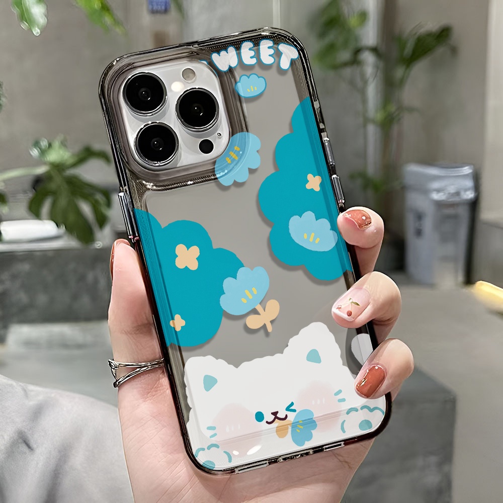 Ốp Điện Thoại Trong Suốt In Hình Gấu Đám Mây Cho iphone 14 pro max 11 13 12 7 8 Plus X XR XSMax