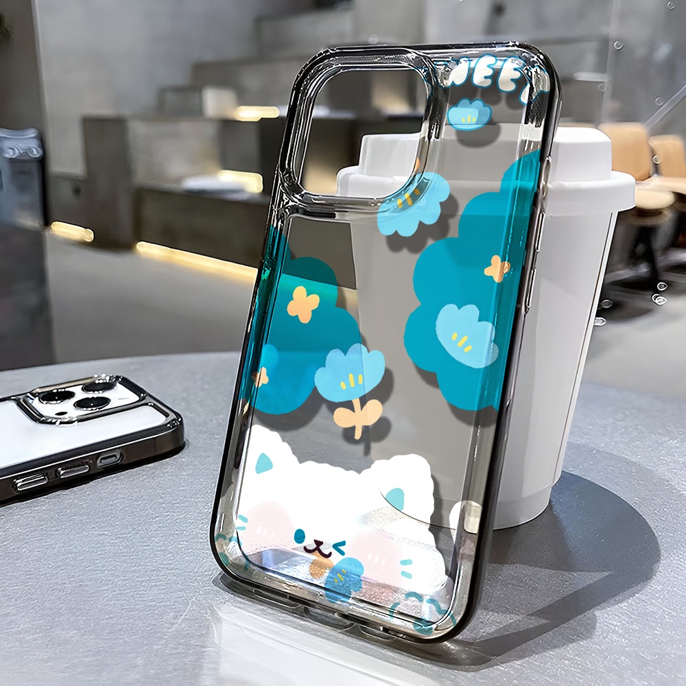 Ốp Điện Thoại Trong Suốt In Hình Gấu Đám Mây Cho iphone 14 pro max 11 13 12 7 8 Plus X XR XSMax