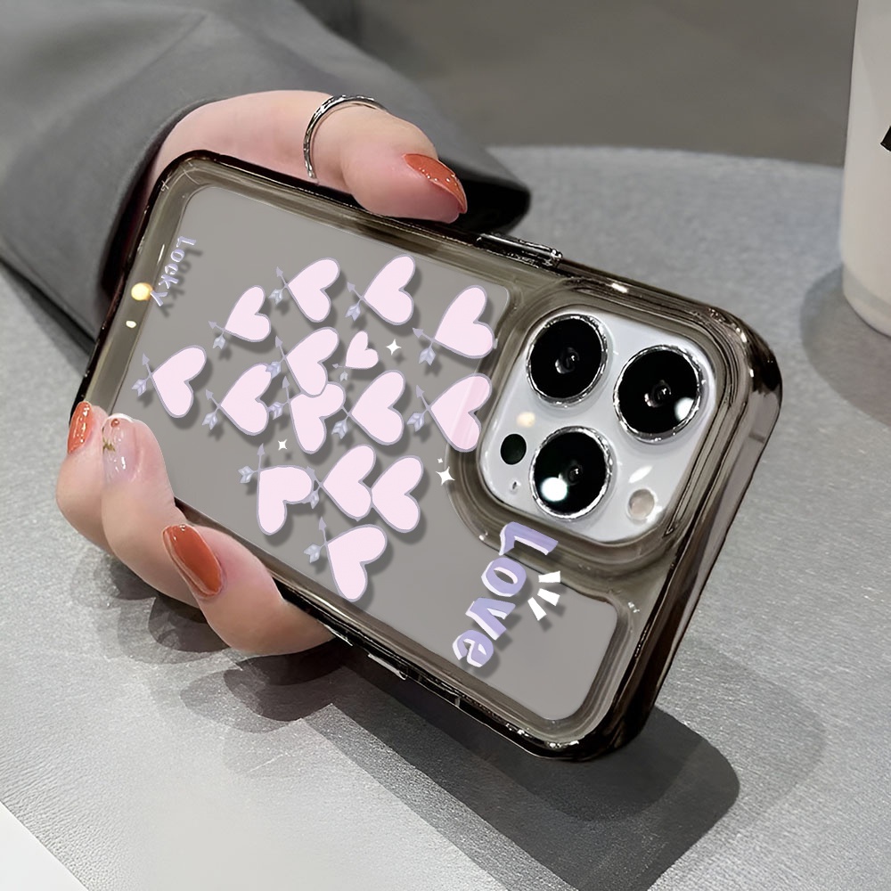 Ốp Điện Thoại Trong Suốt In Hình Trái Tim Cho iphone 14 pro max 11 13 12 7 8 Plus X XR XSMax