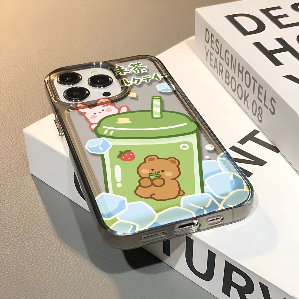 Ốp Điện Thoại Trong Suốt In Hình Gấu Cho iphone 14 pro max 11 13 12 7 8 Plus X XR XSMax