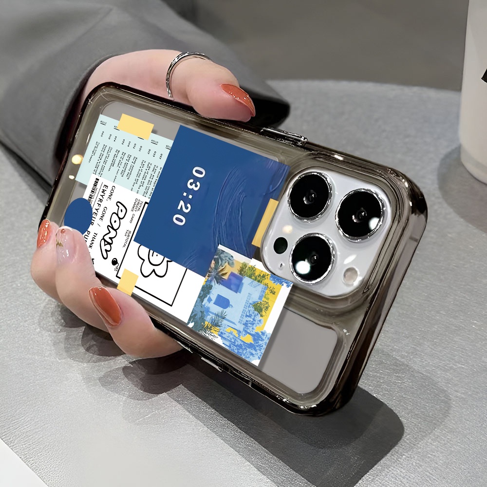 Ốp Điện Thoại Trong Suốt Họa Tiết Không Gian Thời Trang Cho iphone 14 pro max 11 13 12 7 8 Plus X XR XSMax