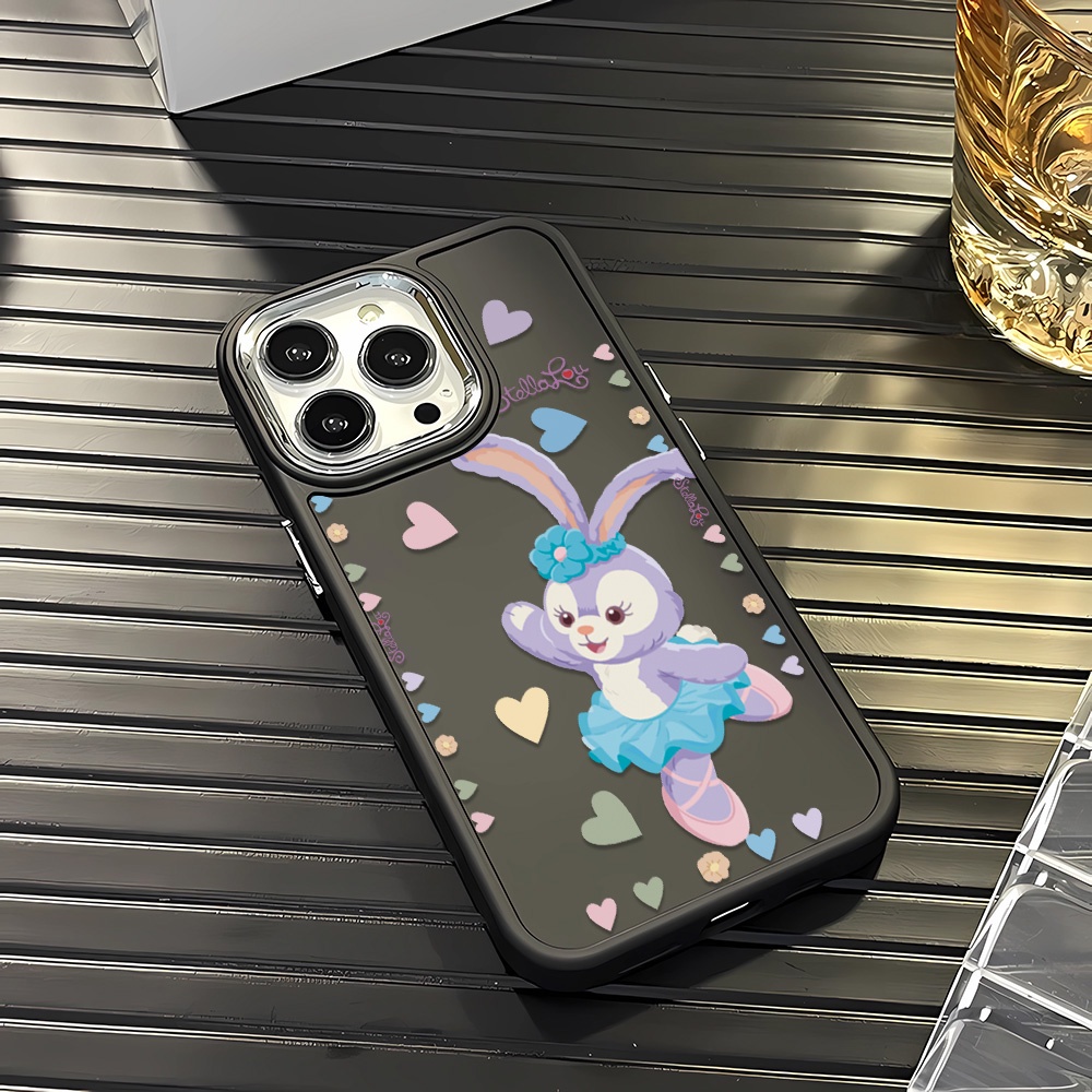 Ốp Điện Thoại Silicone Khung Kim Loại Họa Tiết StellaLou Cho iphone 14ProMax 11 13 12 7Plus 8 X XS Max