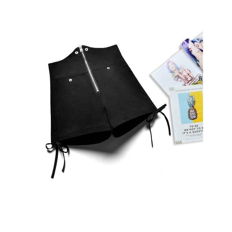 [Hàng Có Sẵn Giao Hàng Nhanh] Quần Short Lưng Cao Dáng Chữ a Dây Rút Siêu Ngắn Thời Trang Mùa Hè Cho Nữ