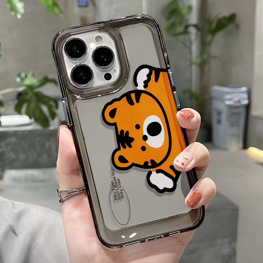 Ốp Điện Thoại Trong Suốt Chống Sốc In Hình Hổ Hoạt Hình Cho iphone 14 pro max 11 13 12 7 8 Plus X XR XSMax