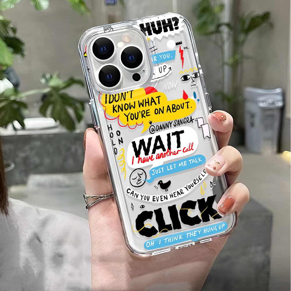 Ốp Điện Thoại Trong Suốt Chống Sốc Họa Tiết Thời Trang Cho iphone 14 pro max 11 13 12 7 8 Plus X XR XSMax