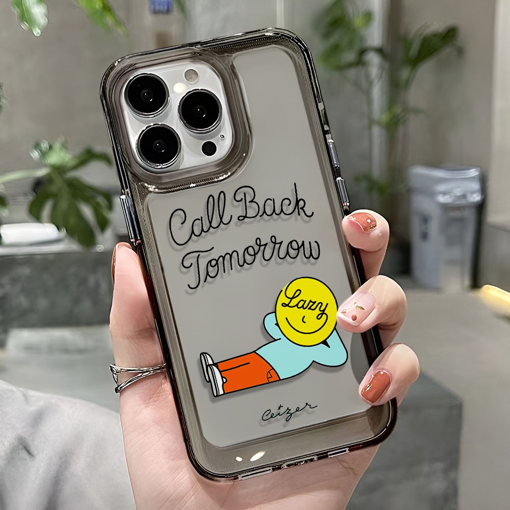 Ốp Điện Thoại Trong Suốt Chống Sốc In Hình Cậu Bé Đang Ngủ Cho iphone 14 pro max 11 13 12 7 8 Plus X XR XSMax