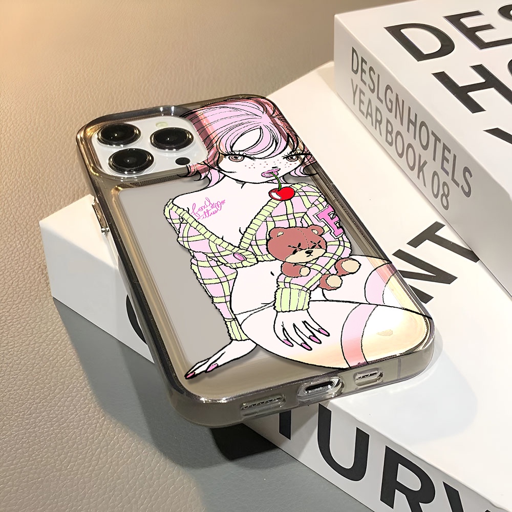 Ốp Điện Thoại Trong Suốt Chống Sốc In Hình Cô Gái Không Gian Cho iphone 14 pro max 11 13 12 7 8 Plus X XR XSMax