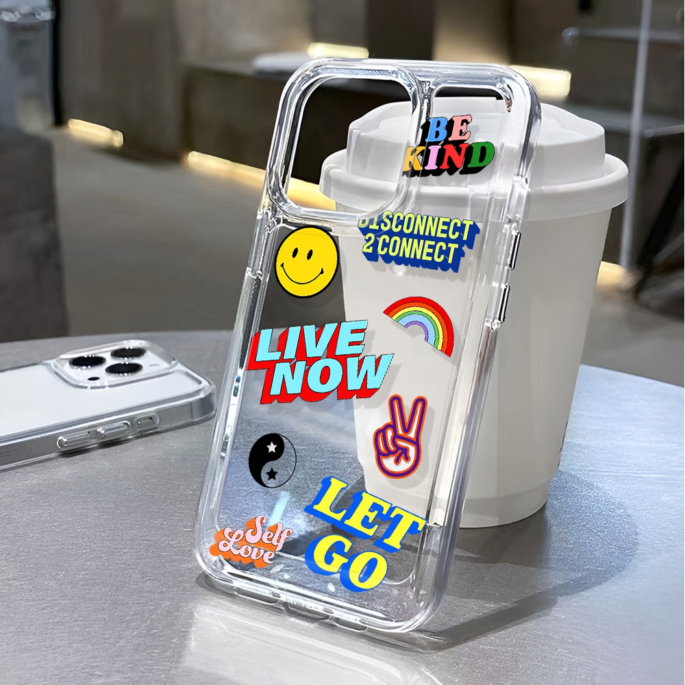 Ốp Điện Thoại Trong Suốt Chống Sốc In Logo Thời Trang Cho iphone 14 pro max 11 13 12 7 8 Plus X XR XSMax