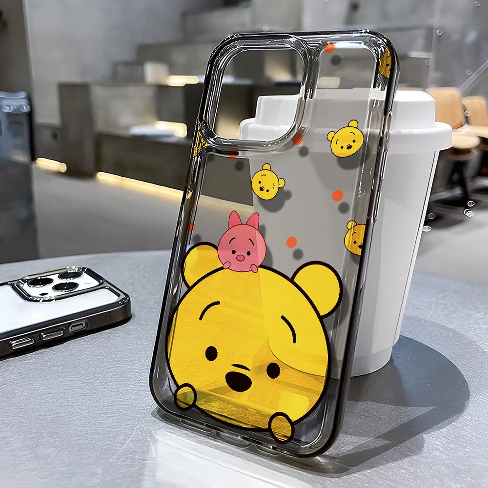Ốp Điện Thoại Trong Suốt Họa Tiết Hoạt Hình Winnie the Pooh Chống Sốc Cho iphone 14 pro max 11 13 12 7 8 Plus X XR XSMax