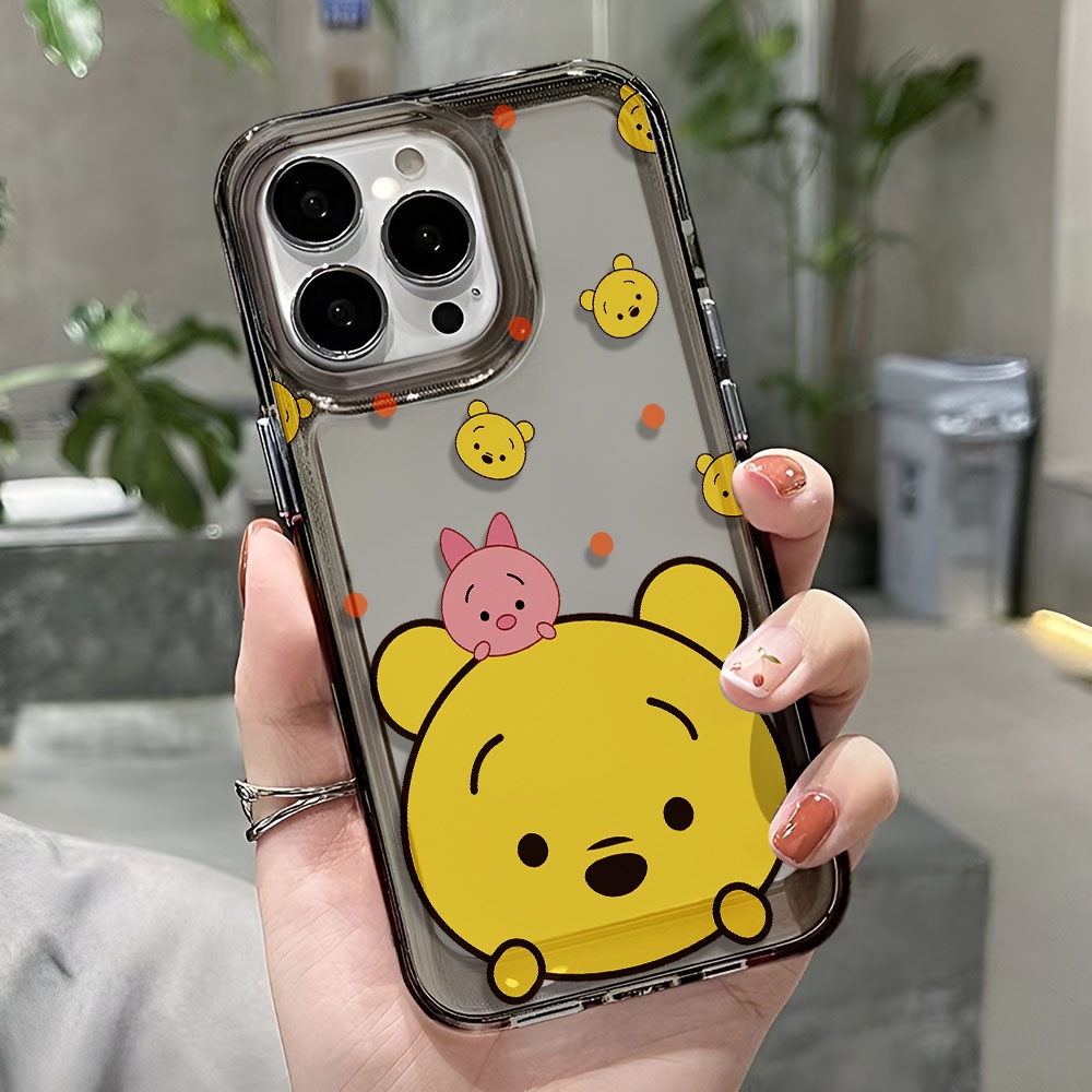 Ốp Điện Thoại Trong Suốt Họa Tiết Hoạt Hình Winnie the Pooh Chống Sốc Cho iphone 14 pro max 11 13 12 7 8 Plus X XR XSMax