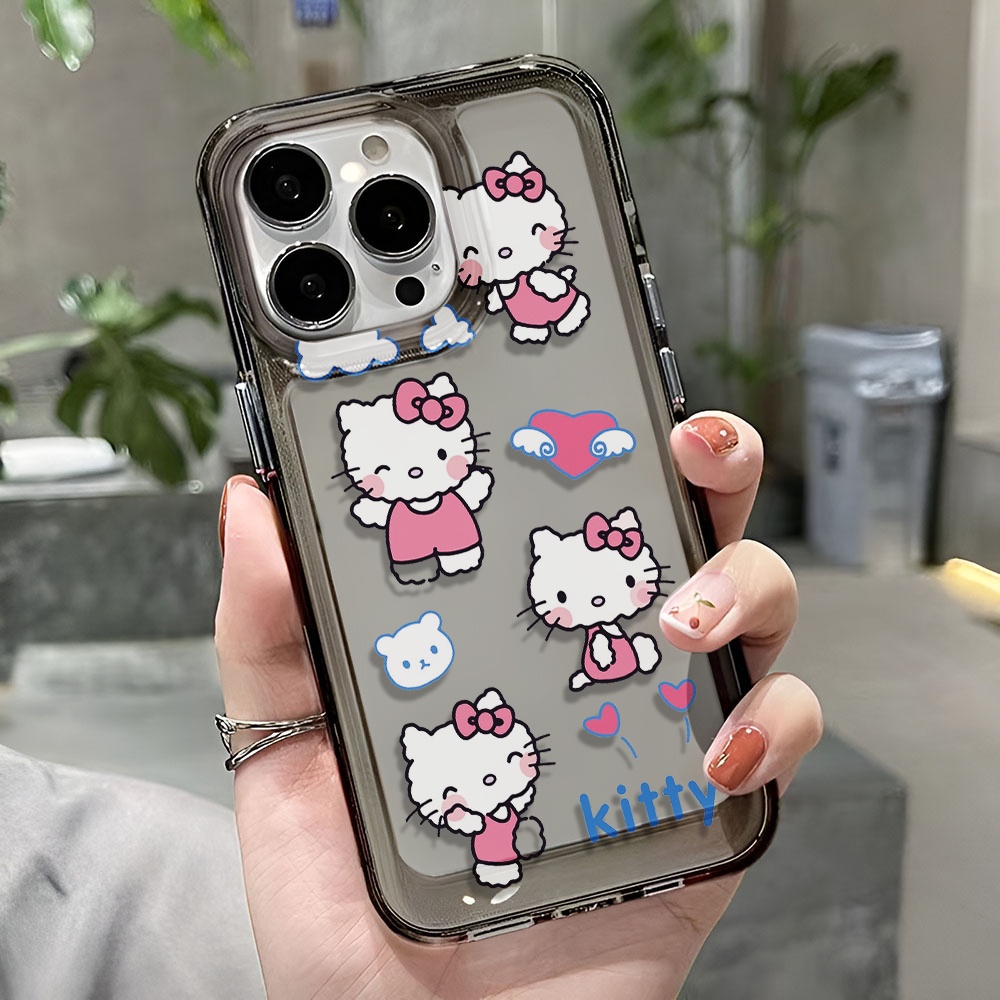 Ốp Điện Thoại Trong Suốt Chống Sốc In Hình Hello Kitty Cho iphone 14 pro max 11 13 12 7 8 Plus X XR XSMax
