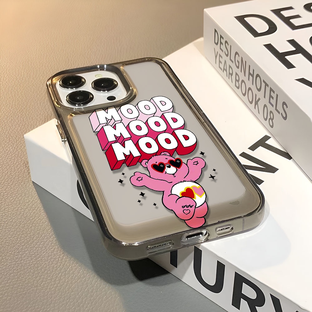Ốp Điện Thoại Trong Suốt Chống Sốc In Hình Gấu Cầu Vồng Cho iphone 14 pro max 11 13 12 7 8 Plus X XR XSMax