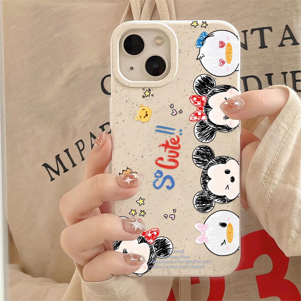 Ốp Điện Thoại Chống Sốc Màu Trắng In Họa Tiết Hoạt Hình Cho iphone 14 pro max 11 13 12 7 8 Plus X XR XSMax