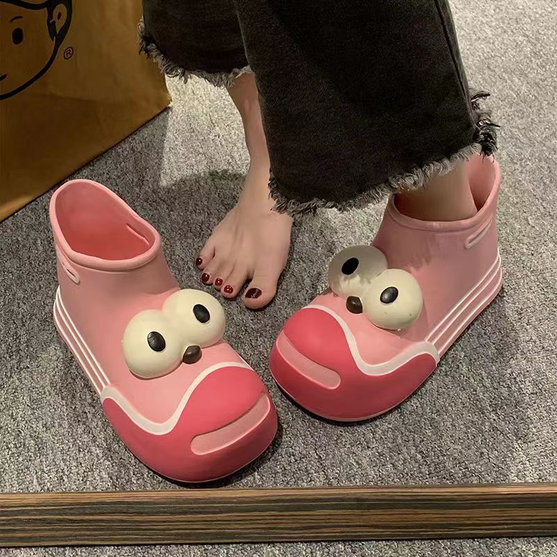 Ủng Đi Mưa Đế Dày Mềm Mại Họa Tiết Hoạt Hình Thời Trang 2023