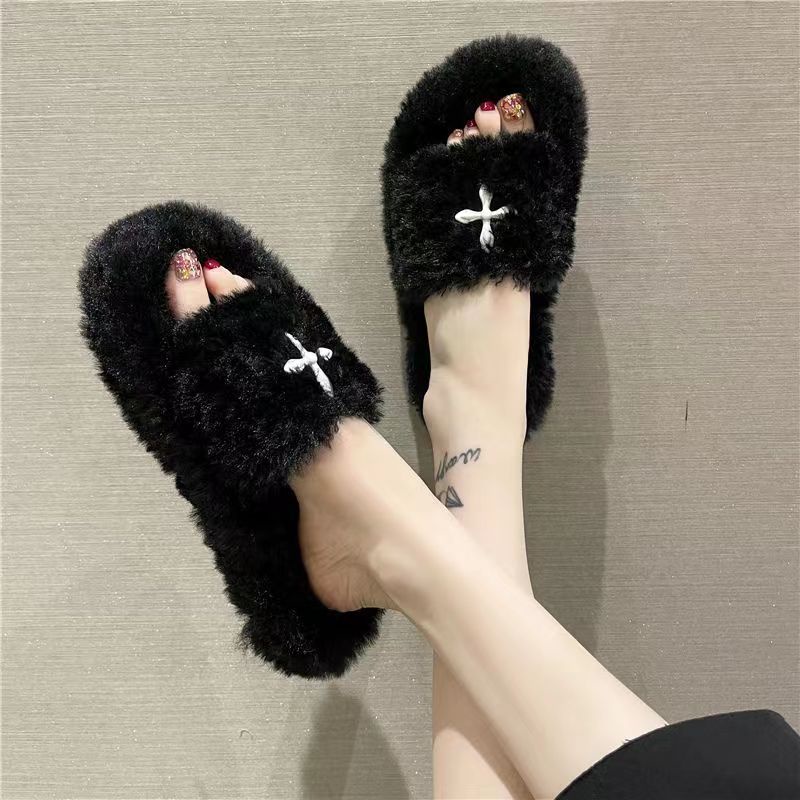 Dép Lông Xù Xinh Xắn Ấm Áp Cho Nữ Mùa Thu Đông 2023