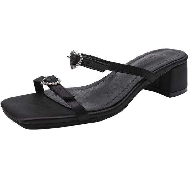 Giày Sandal Gót Thấp Màu Bạc Plus Size Cho Nữ