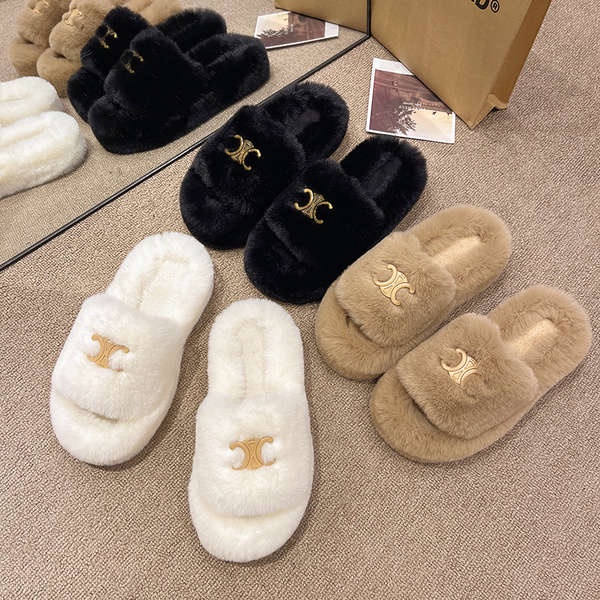 Dép Đế Dày Phối Lông Thời Trang 2023 Mới Cho Nữ