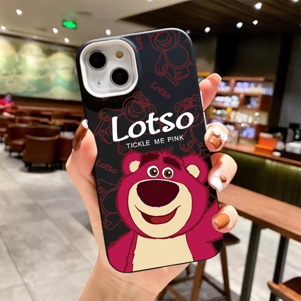 Ốp Điện Thoại silicon Dẻo 3 Trong 1 Hình Lotso Dễ Thương Cho iPhone 14Promax 13 12 11 7Plus 7 X Xs Max XR
