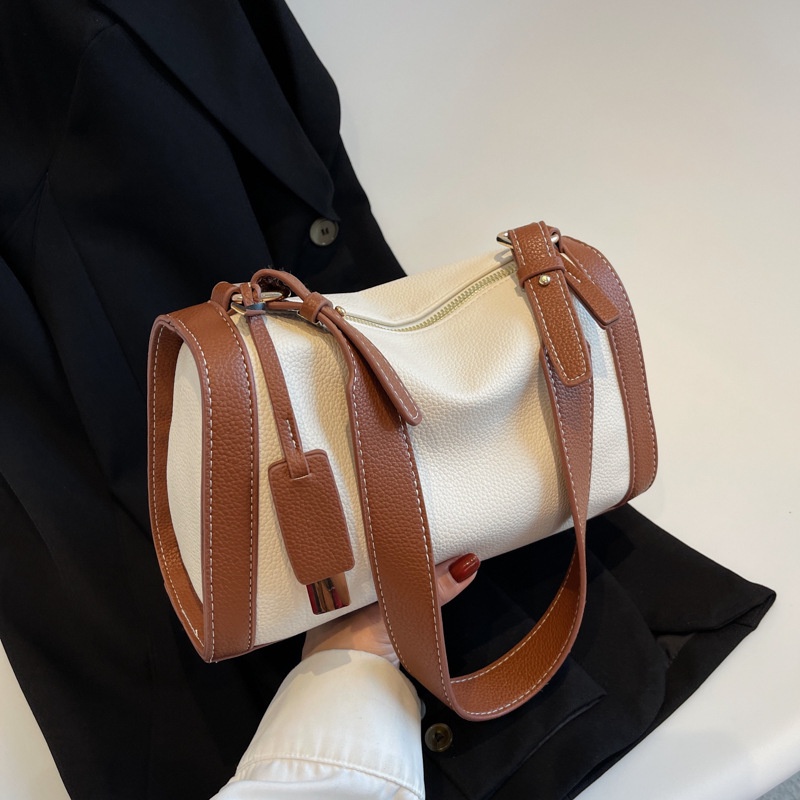 Túi Đeo Vai Sức Chứa Lớn Màu Sắc Tương Phản Thời Trang Cho Nữ