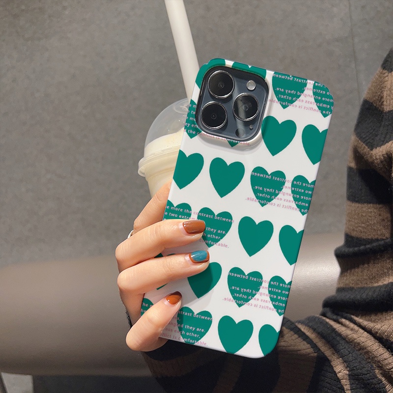 Ốp Điện Thoại Cứng Họa Tiết Trái Tim Cho iphone 14promax 11 13 12 7Plus 8 X XS Max