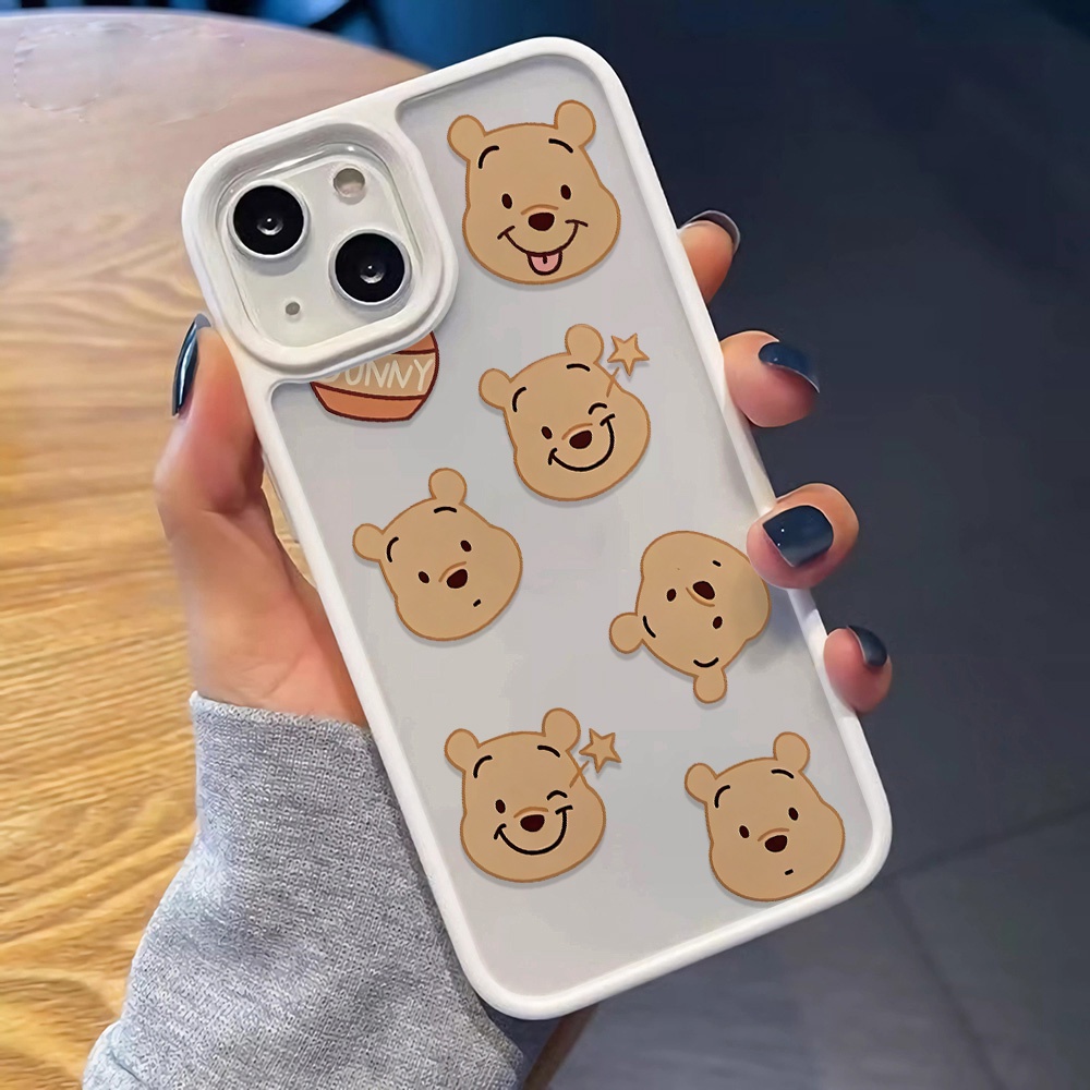 Ốp Điện Thoại Acrylic Cứng Trong Suốt Hình winnie the pooh Cho iphone 14promax 11 13 12 7Plus 8 X XS Max