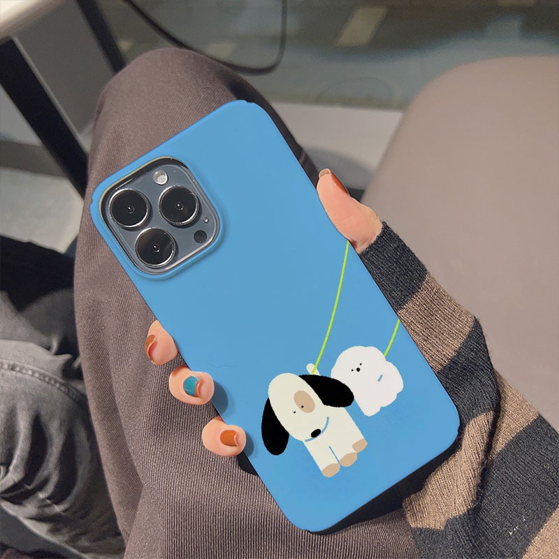 Ốp Điện Thoại Cứng Hình Cún Bông Dễ Thương Cho iphone 14promax 11 13 12 7Plus 8 X XS Max