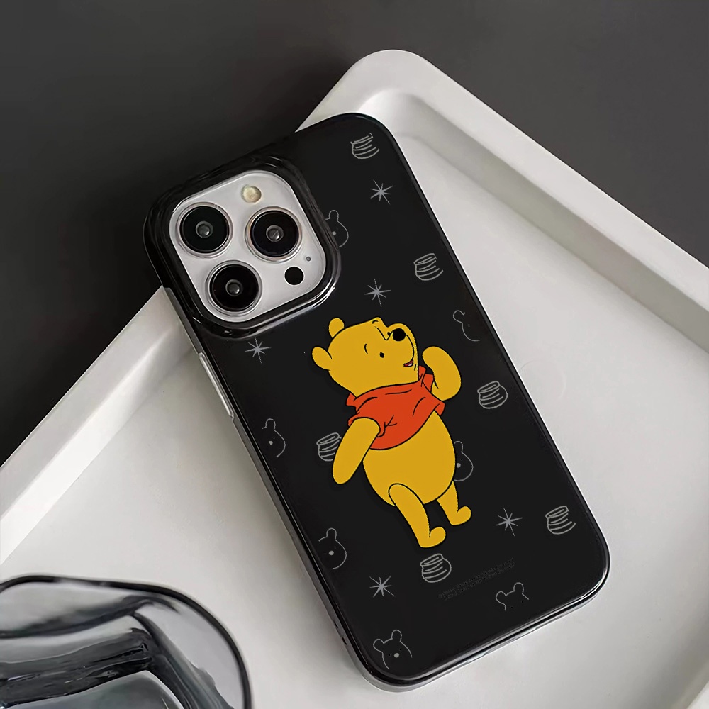 Ốp Điện Thoại Silicone TPU Mềm Bóng In Hình Gấu winnie Cho iphone 14promax 11 13 12 7Plus 8 X XS Max