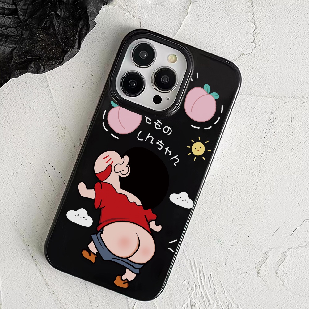 Ốp Điện Thoại Silicone TPU Mềm Bóng In Hình Cậu Bé Bút Chì Shin chan Cho iphone 14promax 11 13 12 7Plus 8 X XS Max
