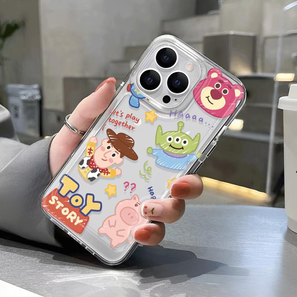 Ốp Điện Thoại Trong Suốt In Hình Gấu Hoạt Hình Cho iphone 14promax 13 12 11 7Plus 7 8 Plus X XR XSMax