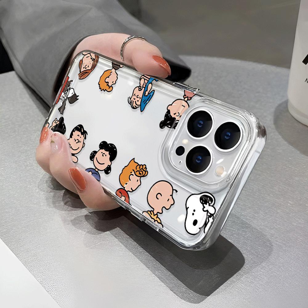 Ốp Điện Thoại Tpu Trong Suốt In Hình Gia Đình Snoopy Cho iphone 14promax 13 12 11 7Plus 7 8 Plus X XR XSMax