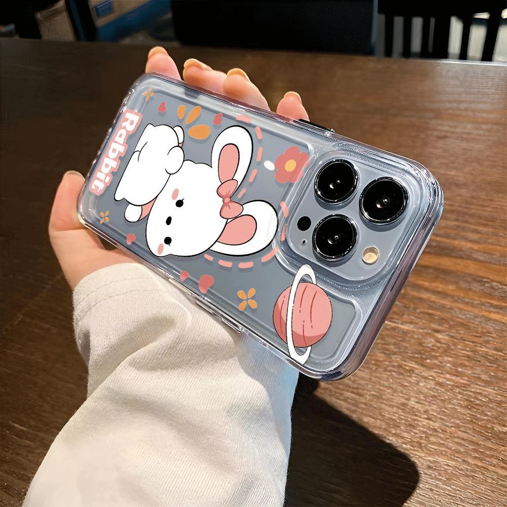 Ốp Điện Thoại Trong Suốt Hình Mông Thỏ Cho iphone 14promax 13 12 11 7Plus 7 8 Plus X XR XSMax