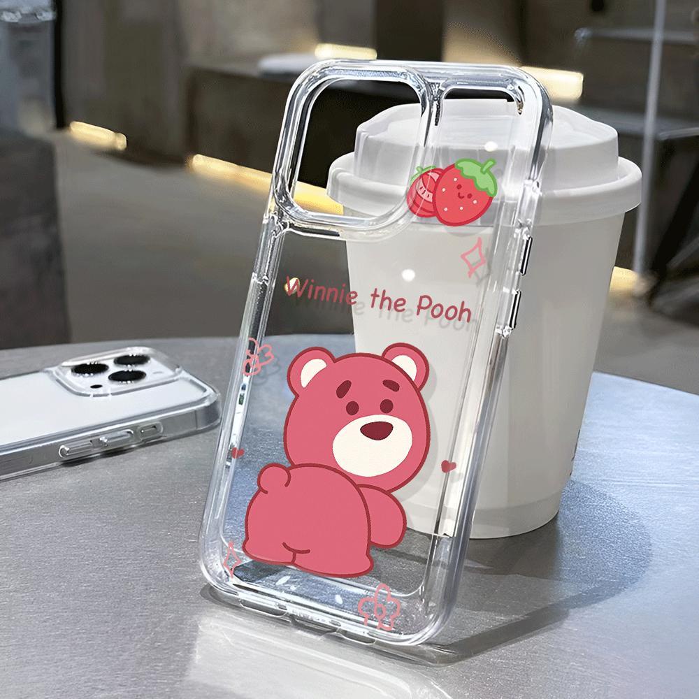 Ốp Điện Thoại Trong Suốt Họa Tiết Winnie the Pooh Chống Sốc Cho iphone 14 pro max 11 13 12 7Plus 7 8 Plus X XR XSMax