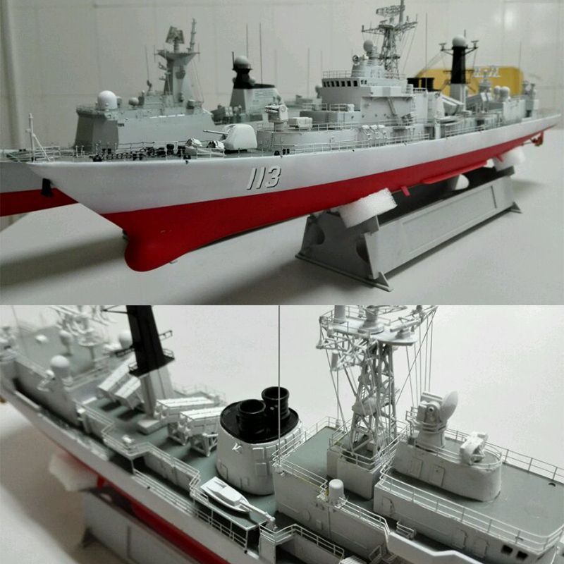 Mô Hình Tàu Chiến Trung Hoa Lắp Ráp Tỉ Lệ 1 / 350 Tàu Chiến Quân Đội Missile Destroyer 113 113