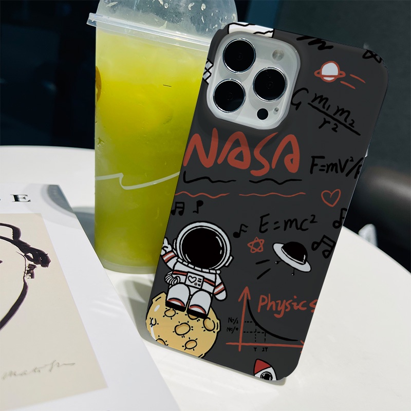 Ốp Điện Thoại Cứng In Hình Phi Hành Gia Công Thức Cho iphone 14promax 11 13 12 7Plus 8 X XS Max