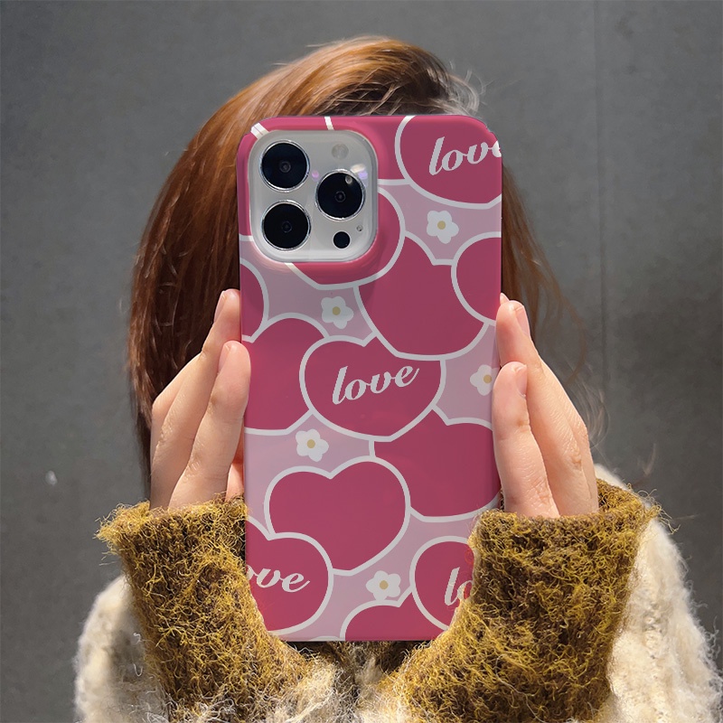Ốp Điện Thoại Cứng Họa Tiết Trái Tim Dễ Thương Cho iphone 14 pro Max 11 13 12 7Plus 8 X XS Max