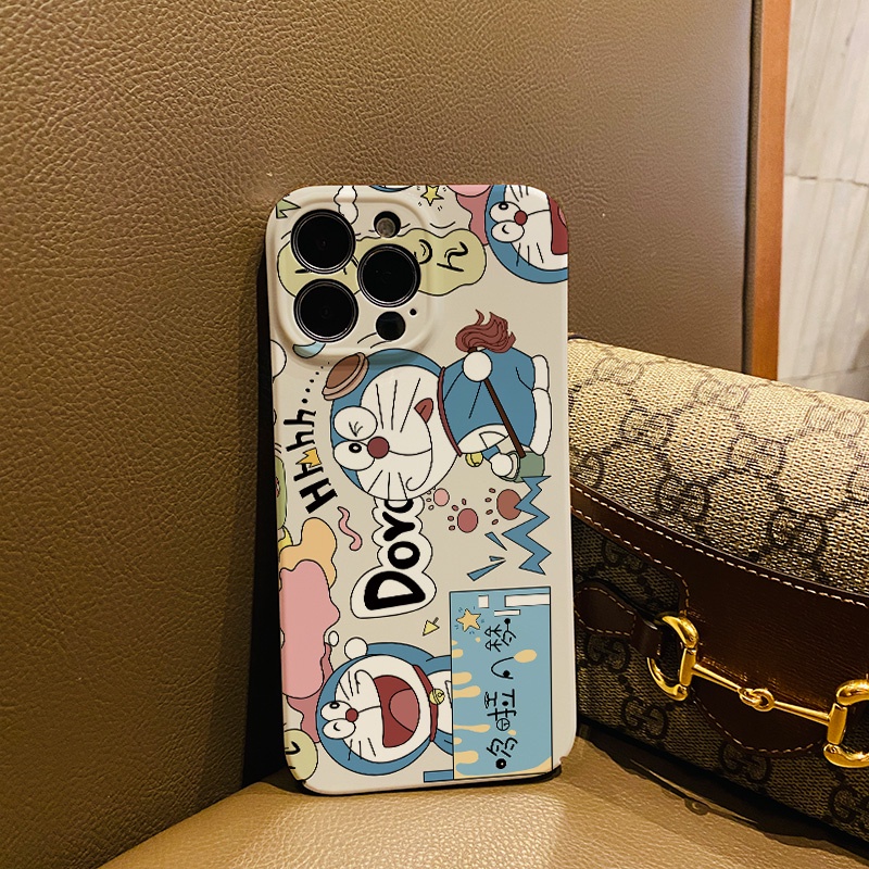Ốp Điện Thoại Cứng Họa Tiết Hoạt Hình Doremon Dễ Thương Cho iphone 14 pro Max 11 13 12 7Plus 8 X XS Max