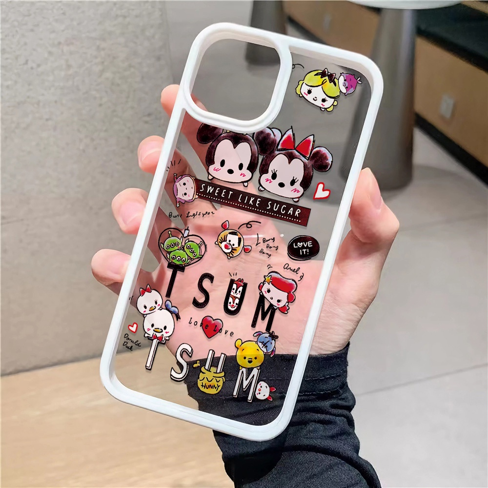 Ốp Điện Thoại Nhựa Acrylic Cứng Trong Suốt Hình Chuột Mickey Cho iphone 14 pro Max 11 13 12 7Plus 8 X XS Max