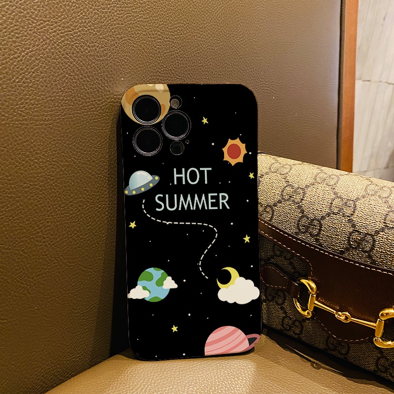 Ốp Điện Thoại Cứng Chống Sốc In Hình Hành Tinh Không Gian Thời Trang Cho iphone 14 pro Max 11 13 12 7Plus 8 X XS Max