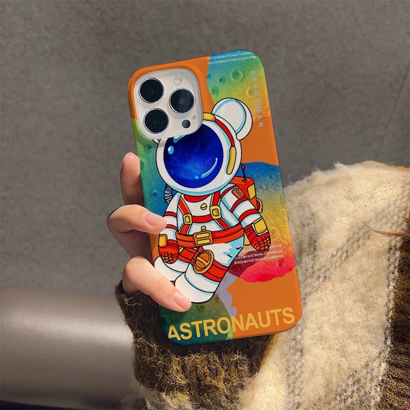 Ốp Điện Thoại Cứng Chống Sốc In Hình Phi Hành Gia Cho iphone 14 pro Max 11 13 12 7Plus 8 X XS Max