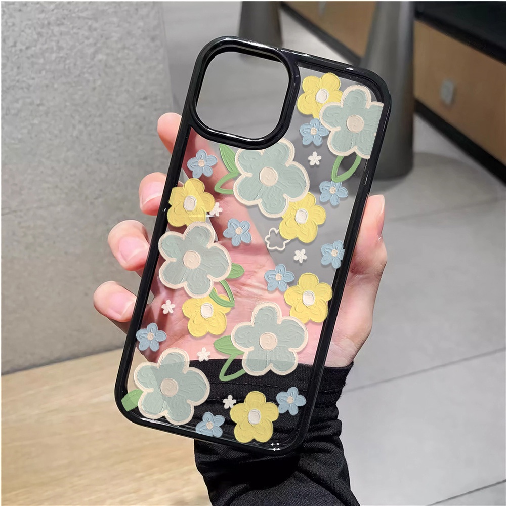 Ốp Điện Thoại Nhựa Acrylic Cứng Trong Suốt Hình Hoa Cho iphone 14 pro Max 11 13 12 7Plus 8 X XS Max