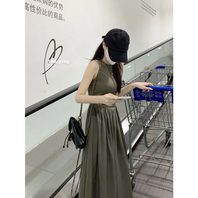 Váy 2 dây đầm công chúa Đầm Dài Dáng Chữ A Sát Nách Phong Cách Retro Thời Trang Mùa Hè Mới 2022 Dành Cho Bạn Nữ