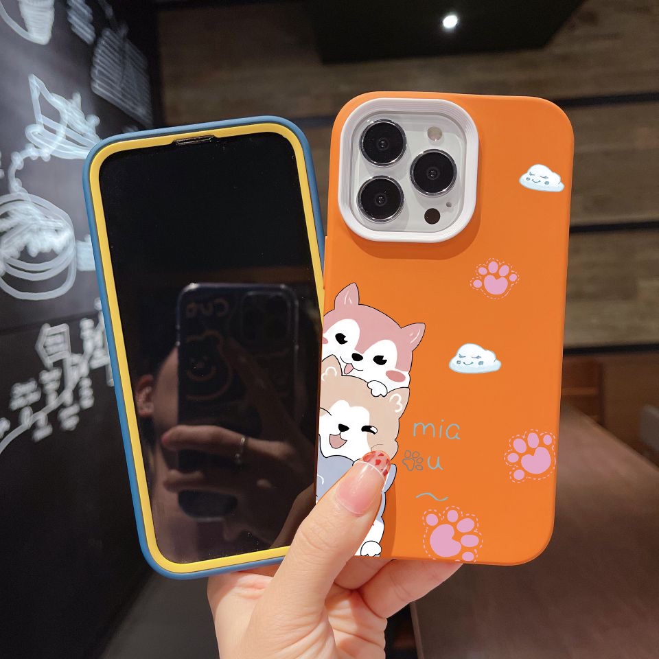 Ốp Điện Thoại silicon Dẻo Hình Mèo / Đám Mây 3 Trong 1 Cho iPhone 14Promax 13 12 11 7Plus X XR 7 8