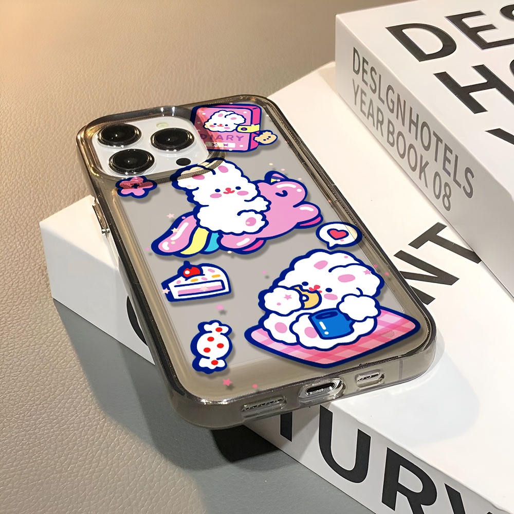 Ốp Điện Thoại Trong Suốt Hình Thỏ Kỳ Lân Cho iphone 14 pro max 11 13 12 7 8 Plus X XR XSMax