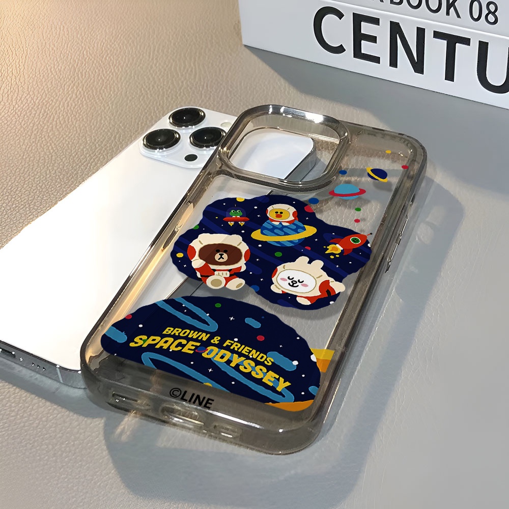 Ốp Điện Thoại Trong Suốt In Hình Gấu Vũ Trụ Cho iphone 14 pro max 11 13 12 7 8 Plus X XR XSMax