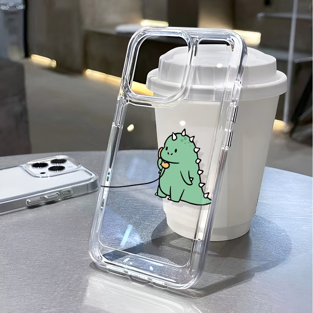 Ốp Điện Thoại Trong Suốt Hình Khủng Long Cho iphone 14 pro max 11 13 12 7 8 Plus X XR XSMax