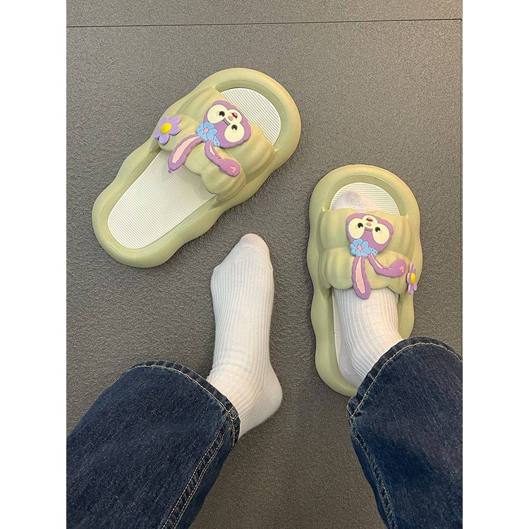 Giày Sandal Đế Dày Phong Cách Mùa Hè Dễ Thương Cho Nữ