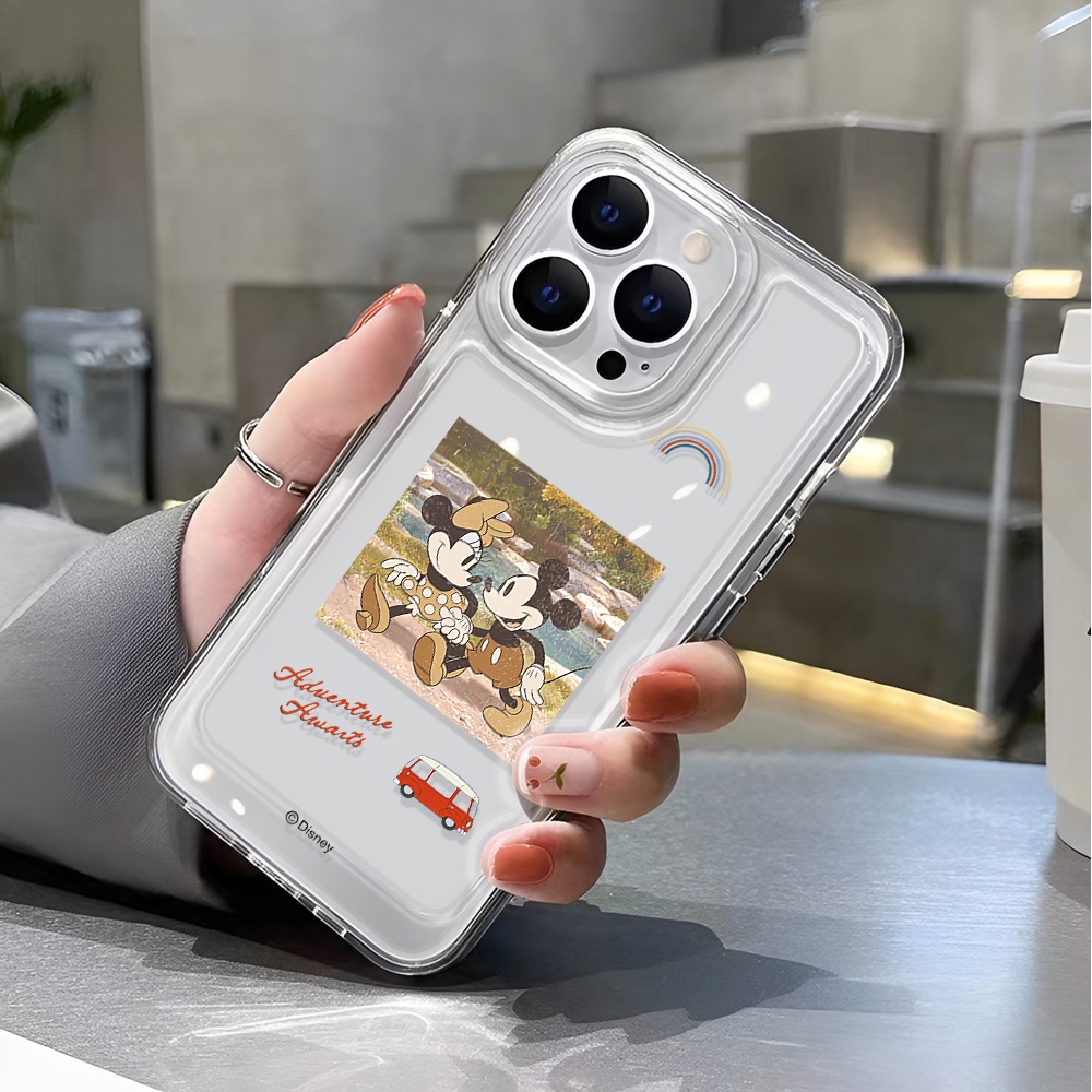 Ốp Điện Thoại Trong Suốt In Hình Chuột Mickey Minnie Cho iphone 14 pro max 11 13 12 7 8 Plus X XR XSMax