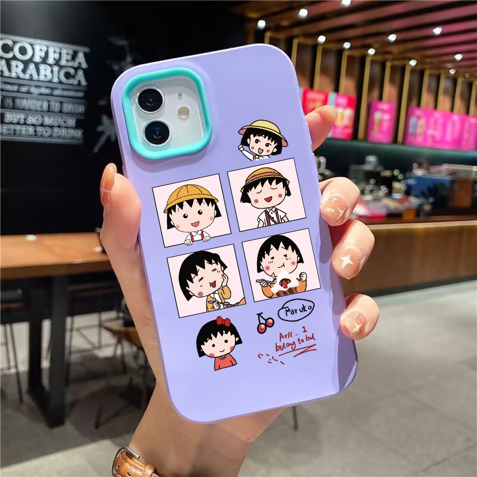 Ốp Điện Thoại silicon Dẻo Họa Tiết Hoạt Hình Cô Gái Dễ Thương 3 Trong 1 Cho iPhone 14Promax 13 12 11 7Plus X XR