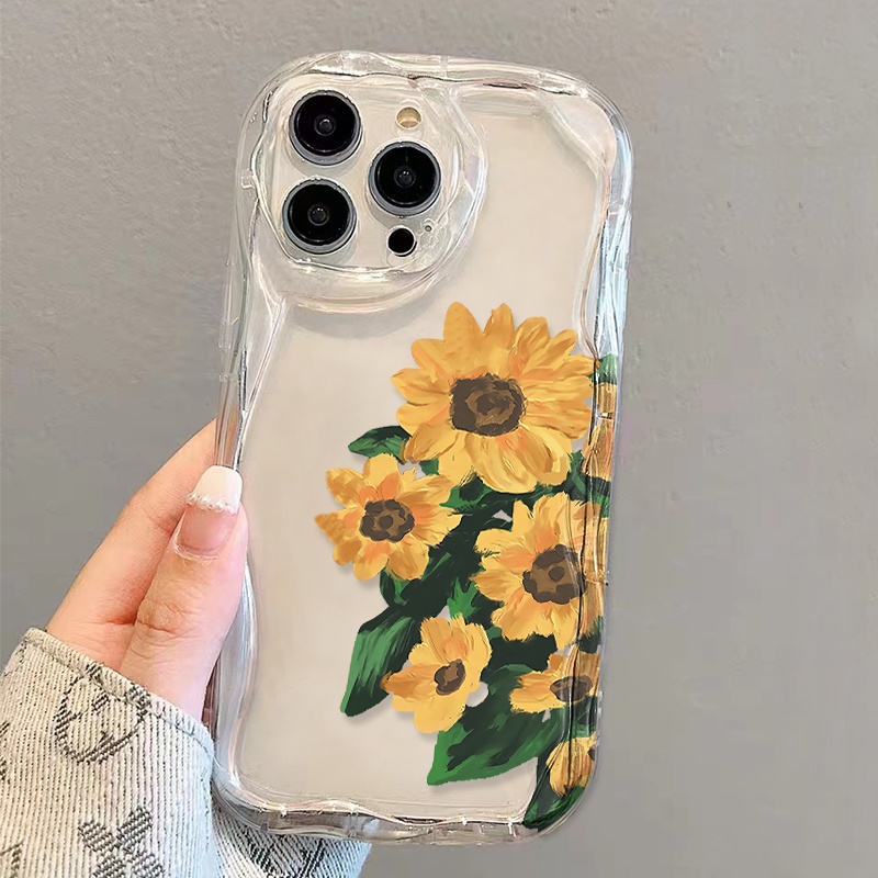 Ốp Điện Thoại Mềm Trong Suốt Họa Tiết Hoa Cúc Thời Trang Cho iphone 14 pro Max 11 13 12 7Plus 8 X XS Max