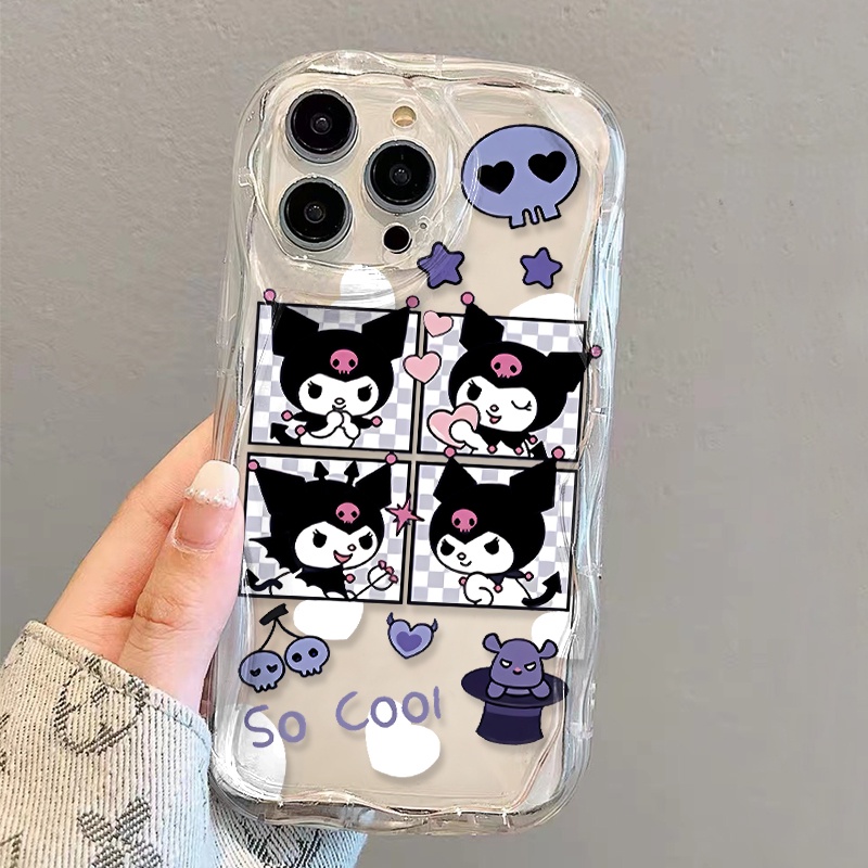 Ốp Điện Thoại Dẻo Trong Suốt Họa Tiết Hoạt Hình Kuromi Thời Trang Cho iphone 14 pro Max 11 13 12 7Plus 8 X XS Max